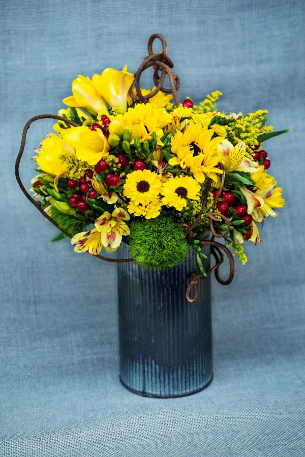 sunflowers rustic vase